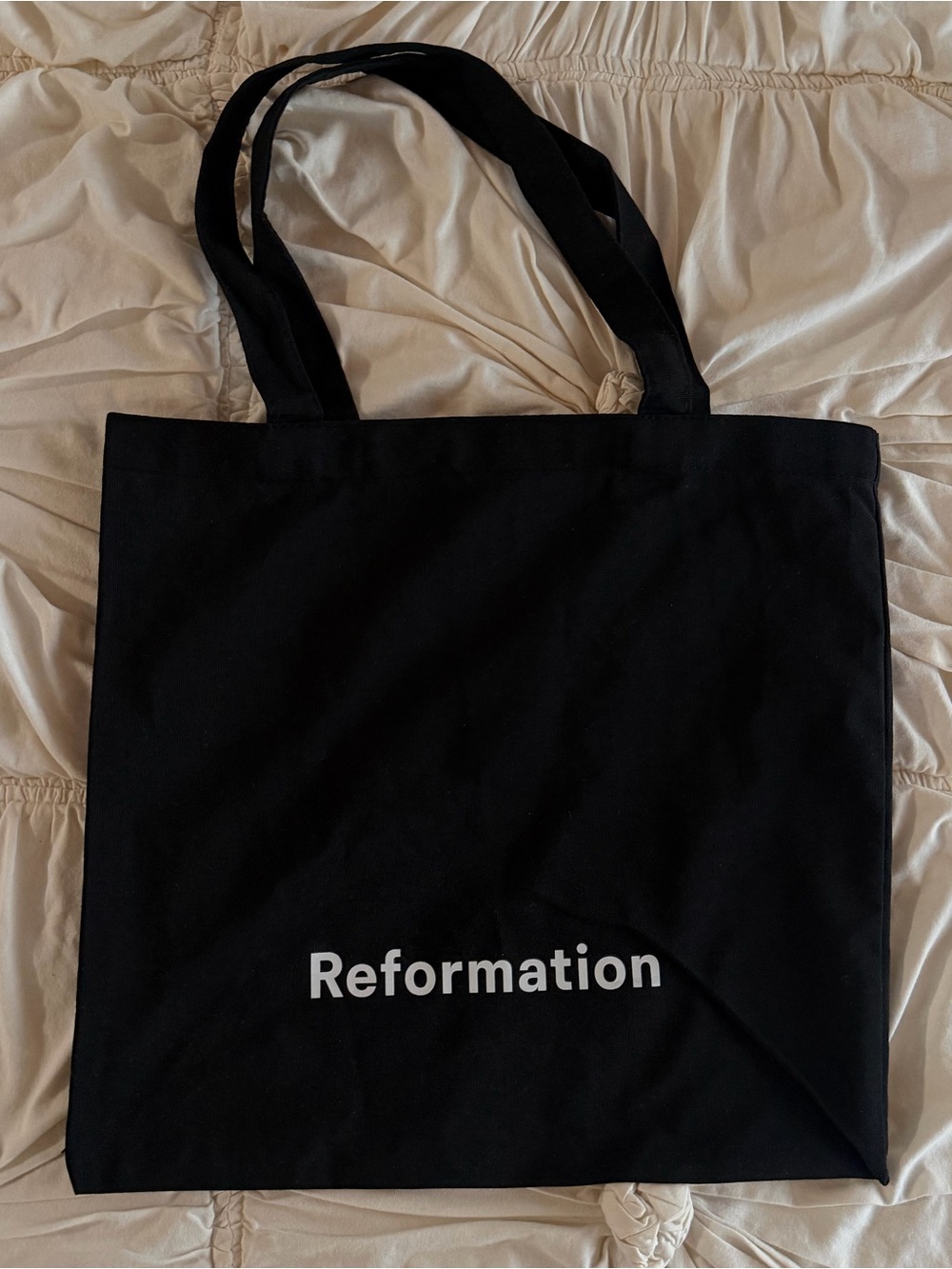 Reformation Black Logo Tote